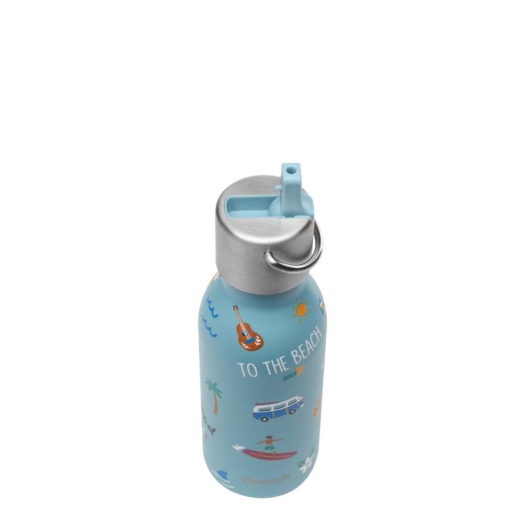 *NQP* Insulated Stainless Steel Kids Bottle - Honolulu - Steel Blue - 350ml