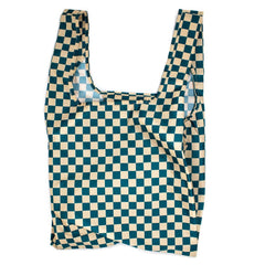Teal & Beige Checkerboard Reusable Bag