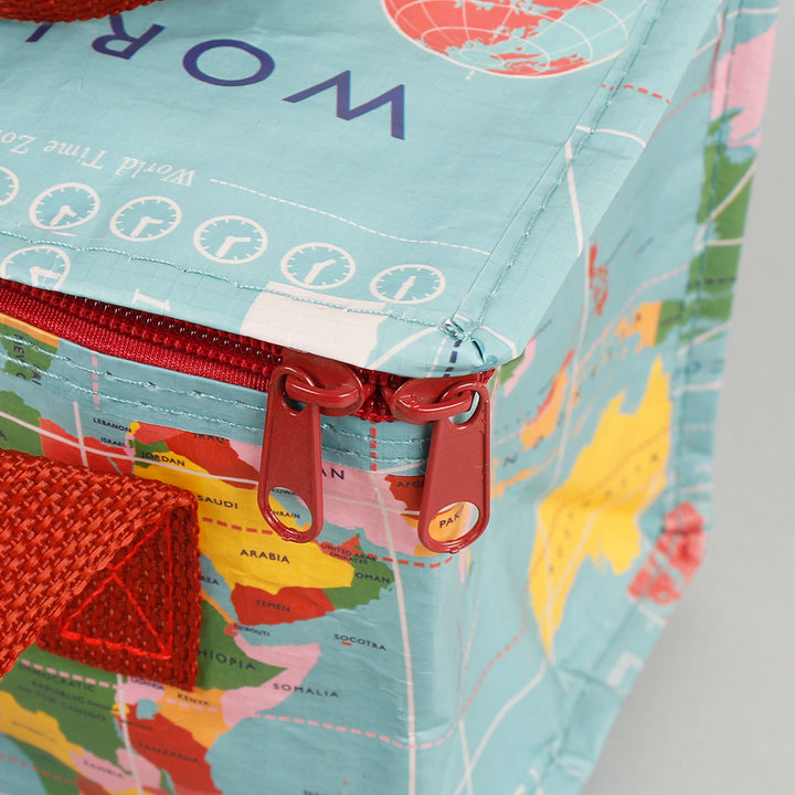 Foil Insulated Lunch Bag - World Map