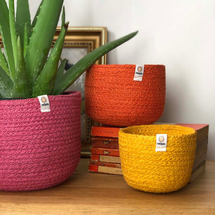 *NQP* Jute Tall Basket Set - Fire