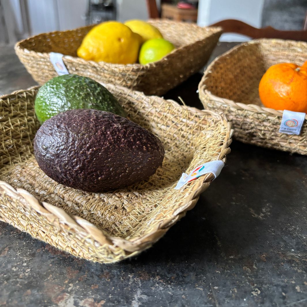 Seagrass Rectangular Basket Set - Natural