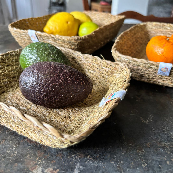 Seagrass Rectangular Basket Set - Natural