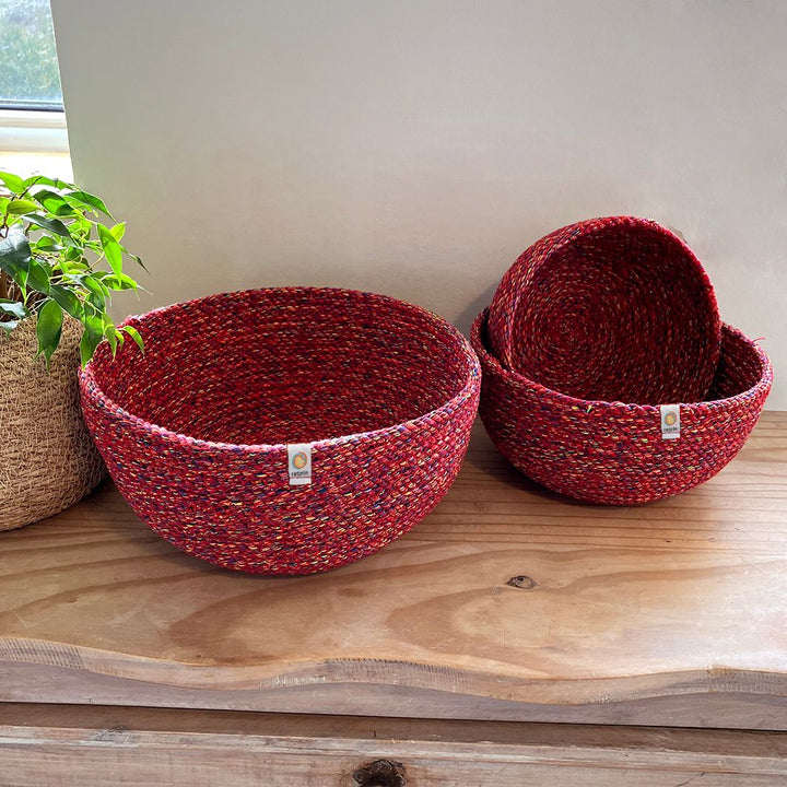 Recycled Cotton Bowl Set - Multicoloured