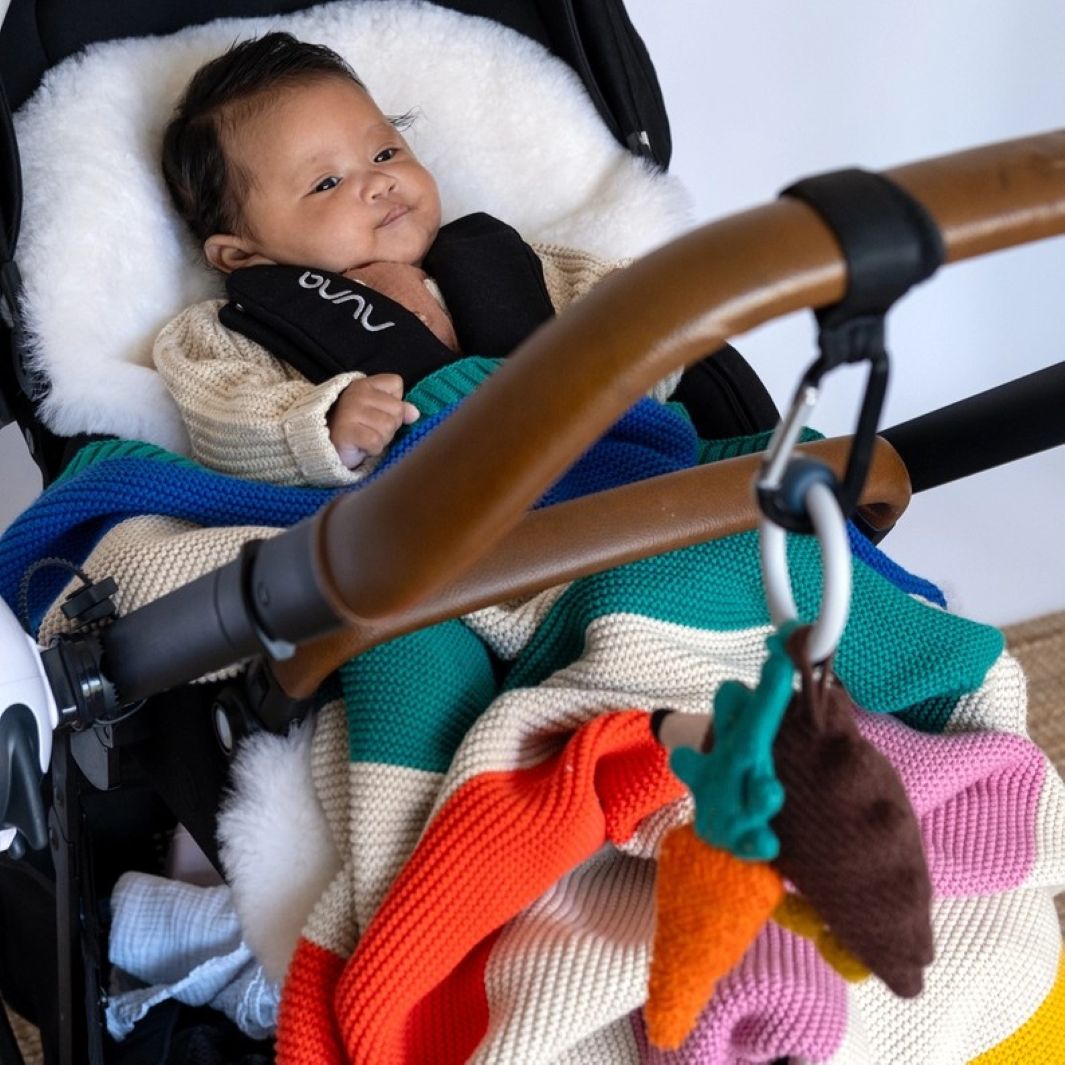 Striped Baby Blanket - Rainbow