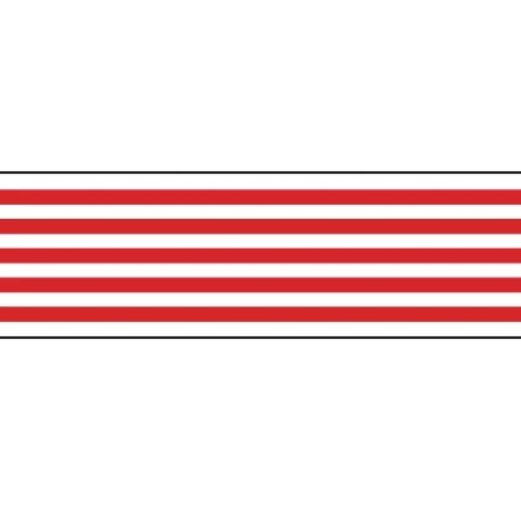 Red Horizontal Line Paper Tape  - 50m