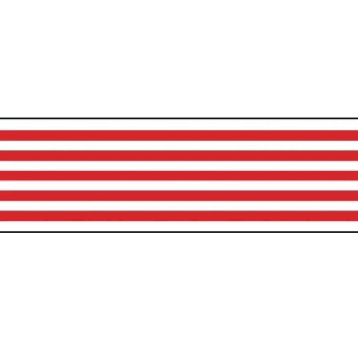 Red Horizontal Line Paper Tape  - 50m