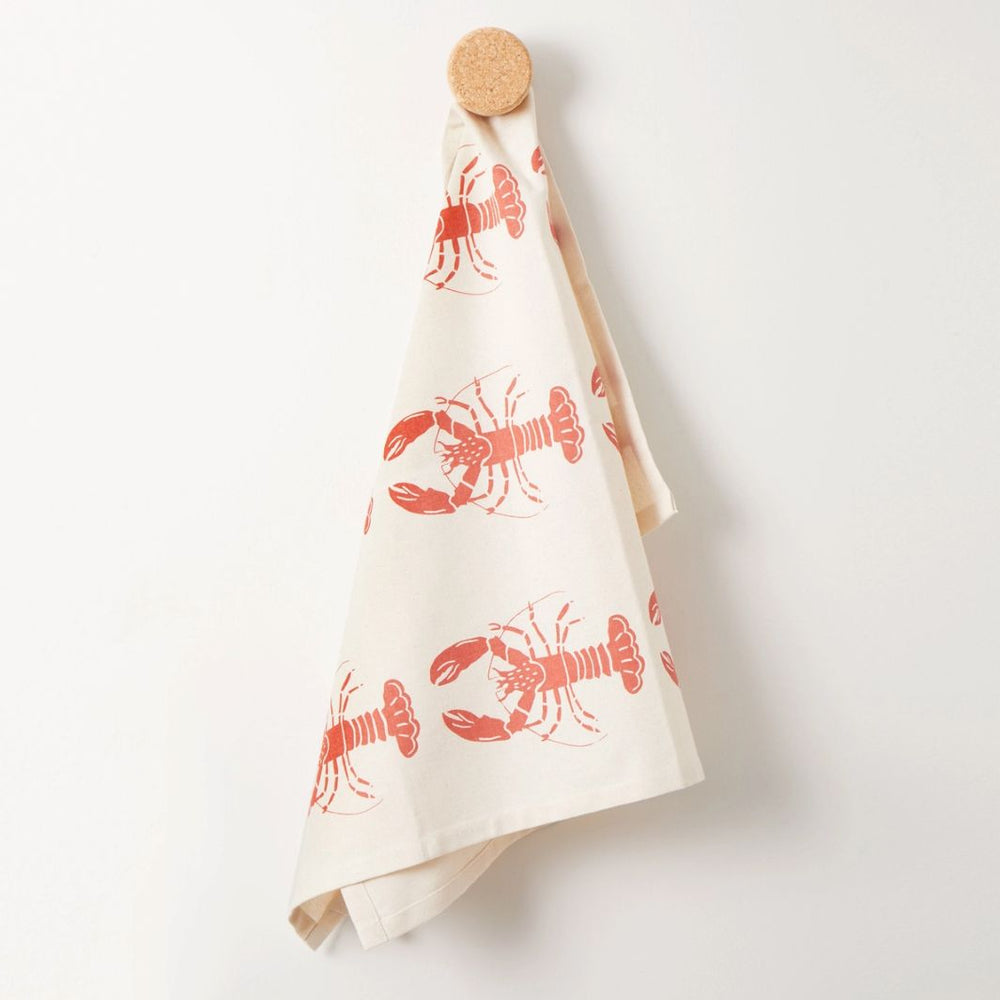 Organic Tea Towel | Red Lobster