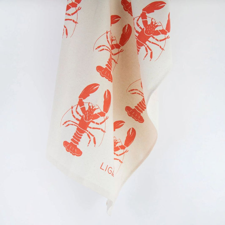Organic Tea Towel | Red Lobster
