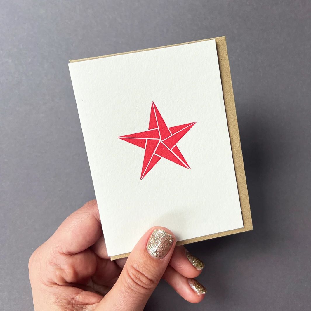 Red Star Notecard