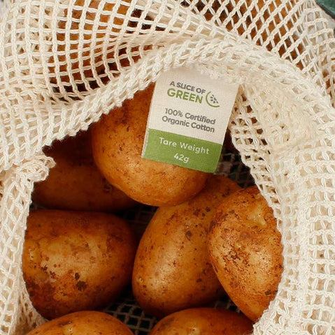 Organic Cotton Mesh Produce Bag - Medium UNPACKAGED