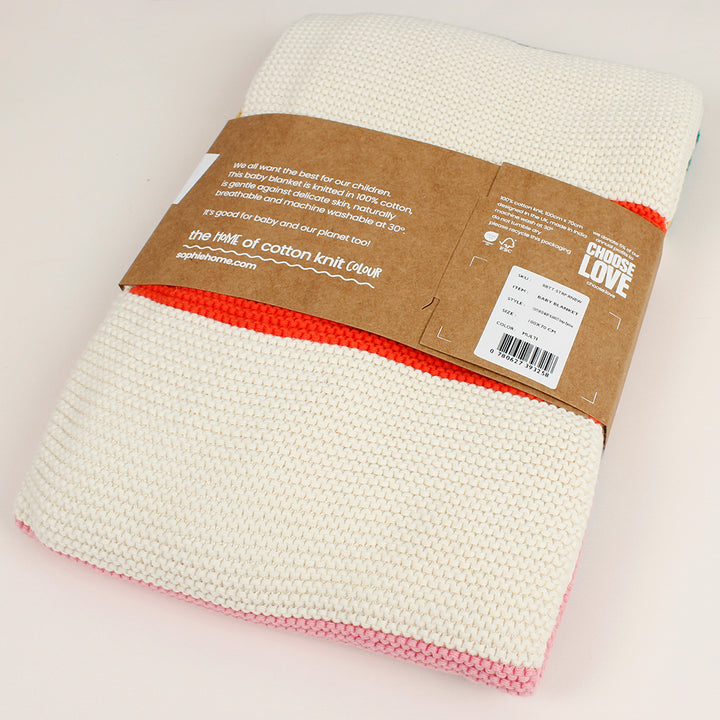Striped Baby Blanket - Rainbow