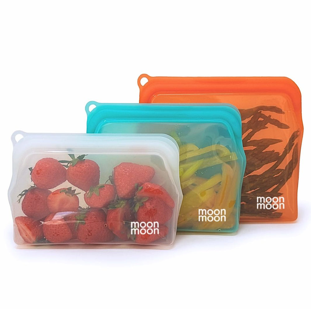 Reusable Silicone Food Bags – Slim Multi Pack (Set of 3)