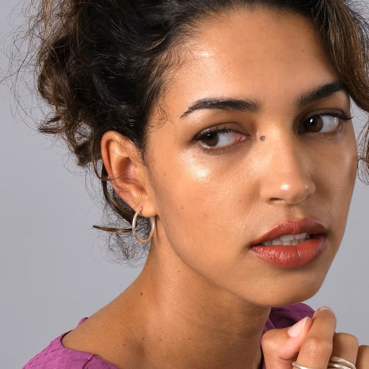 Silver Plated Hoop Earrings - Small