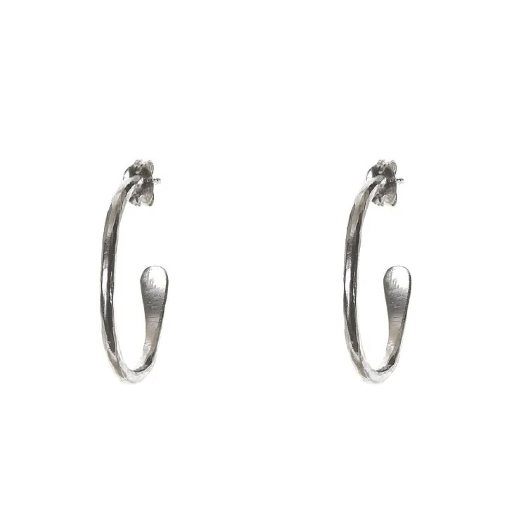 Silver Plated Hoop Earrings - Small