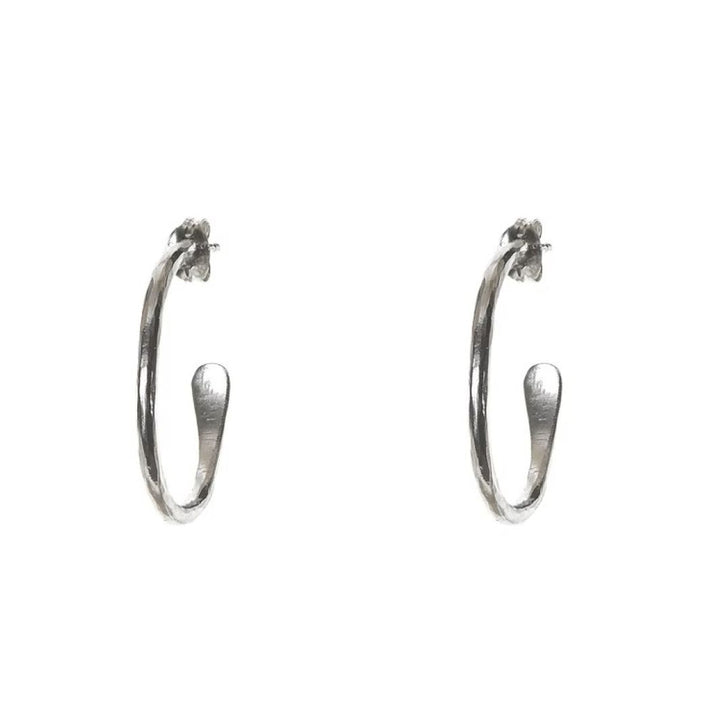 Silver Plated Hoop Earrings - Small