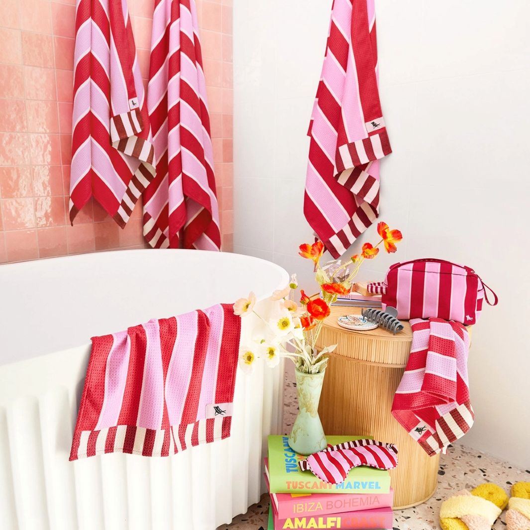 Quick Dry Waffle Towel – Cherry Bomb