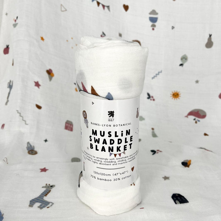 Bamboo Swaddle Blanket - Signature Print