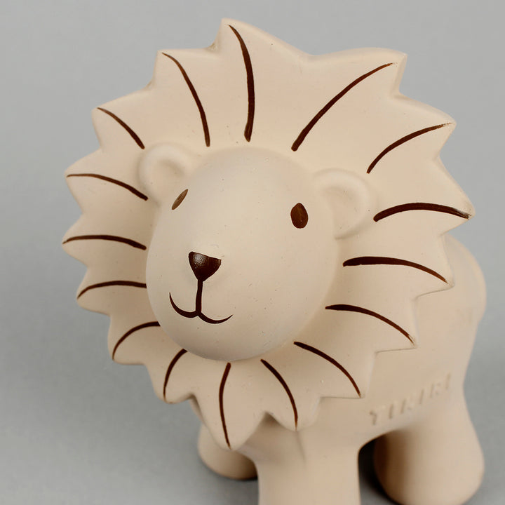 Lion Organic Rubber Teether, Rattle & Bath Toy
