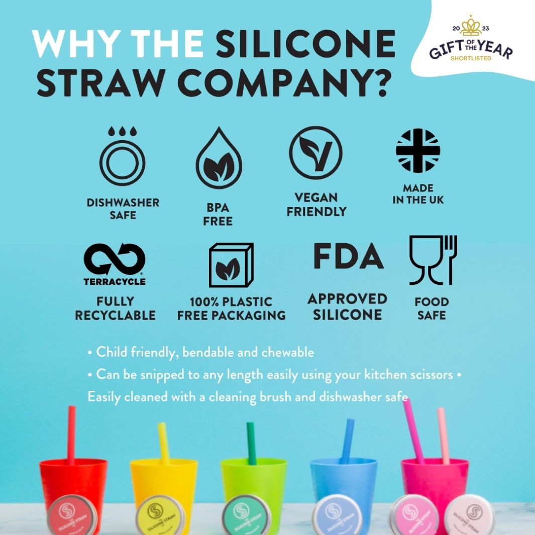 Reusable Silicone Straw with Travel Tin