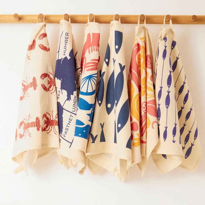 Organic Tea Towel | Fish