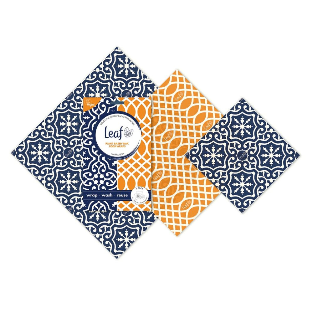Vegan Wax Food Wraps – Marrakesh Print (Set of 3)
