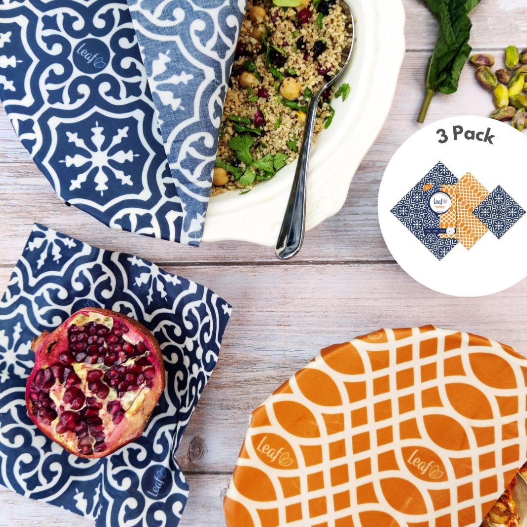 Vegan Wax Food Wraps – Marrakesh Print (Set of 3)