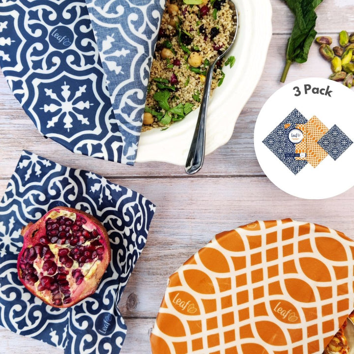 Vegan Wax Food Wraps – Marrakesh Print (Set of 3)