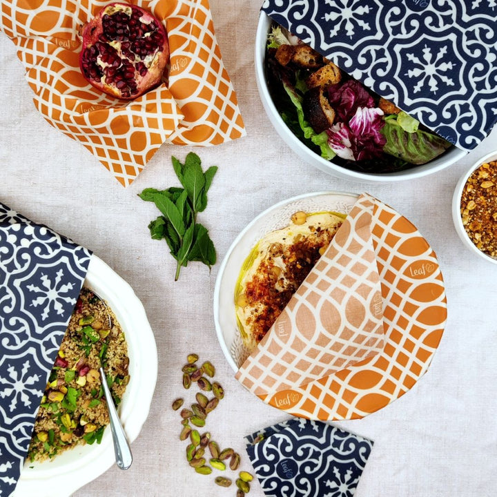 Vegan Wax Food Wraps – Marrakesh Print (Set of 3)