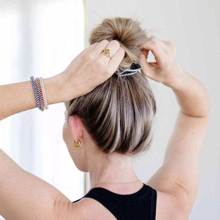 KOOSHOO Bracelet Hair Ties – Organic Cotton Chevron Weave