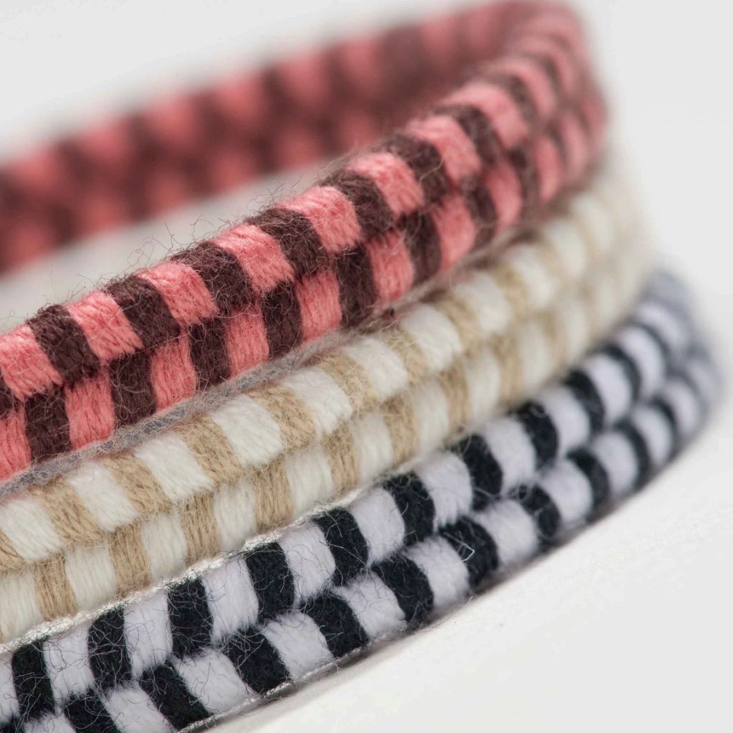 KOOSHOO Bracelet Hair Ties – Organic Cotton Chevron Weave