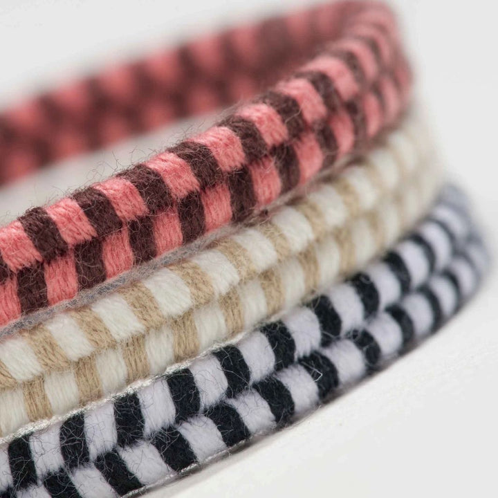 KOOSHOO Bracelet Hair Ties – Organic Cotton Chevron Weave