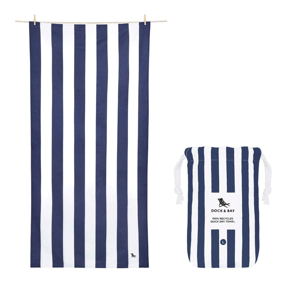 Quick Dry Cabana Beach Towel – Whitsunday Blue