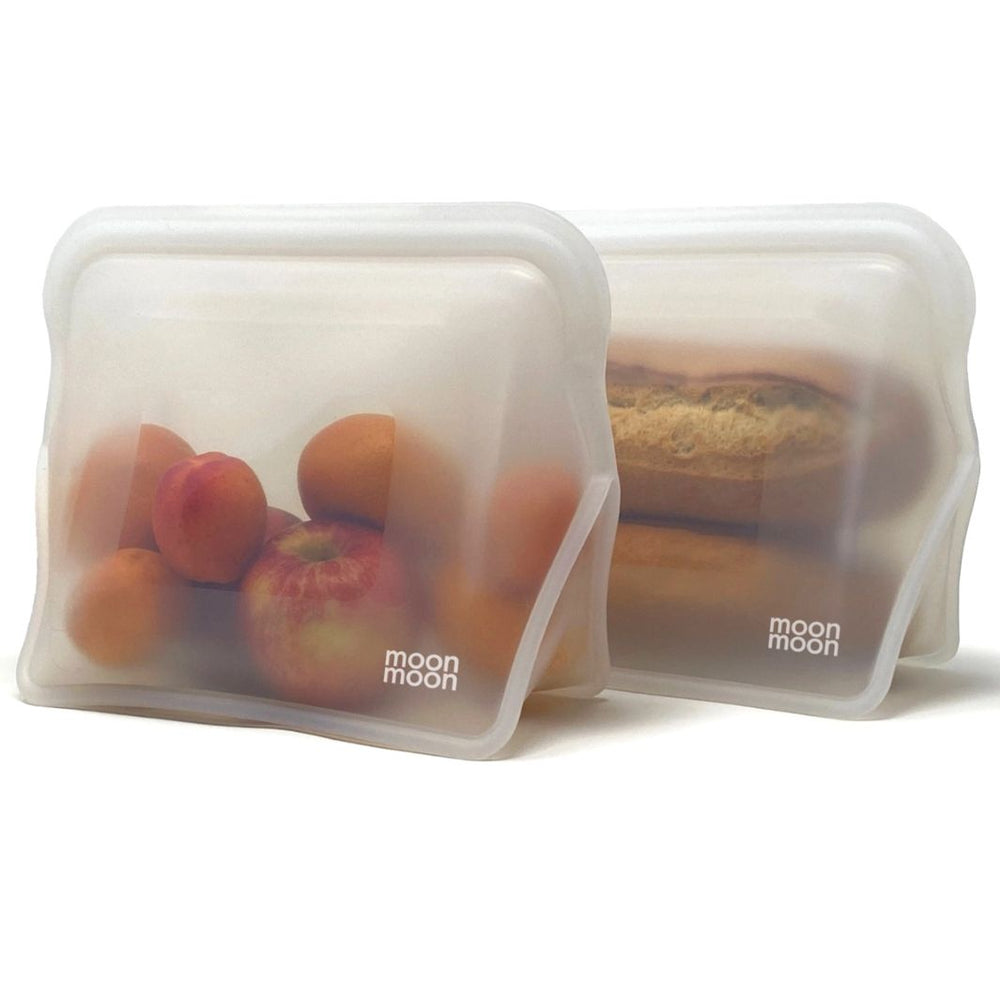 Reusable Silicone Food Bags – XL Stand-Up 1500ml (Set of 2, Clear)