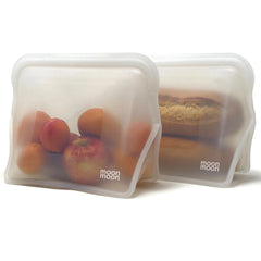 Reusable Silicone Food Bags – XL Stand-Up 1500ml (Set of 2, Clear)