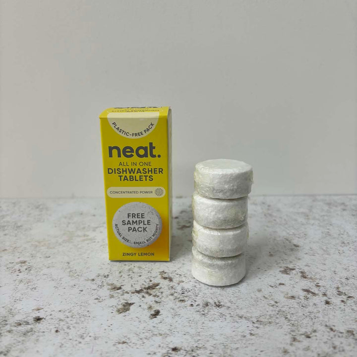 All In One Dishwasher Tablets - Zingy Lemon - Trial Pack of 4 Tablets