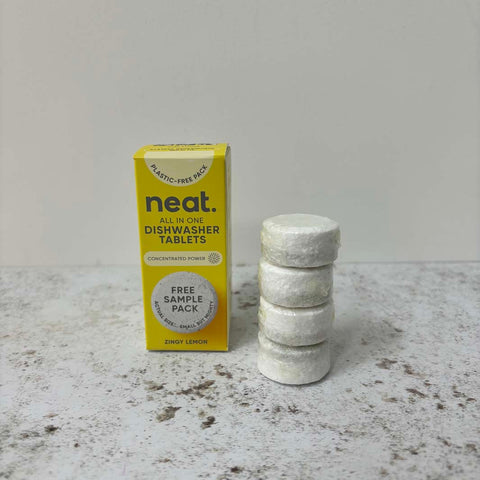 All In One Dishwasher Tablets - Zingy Lemon - Trial Pack of 4 Tablets