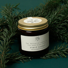 Amber Glass Jar Soy Wax Candle - First Light