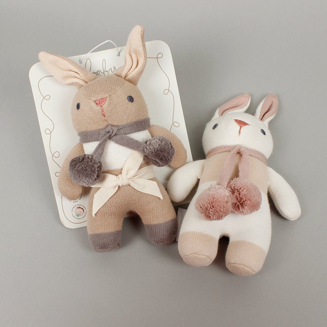 Baby Threads Bunny Rattle - Green Tulip