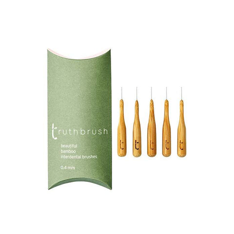 Bamboo Interdental Brushes - 0.4mm - Pack of 5
