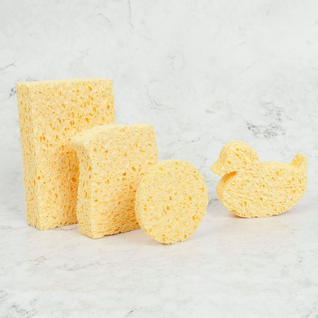 A Slice of Green Unpackaged Cellulose Sponges Home Compostable Sponges Green Tulip