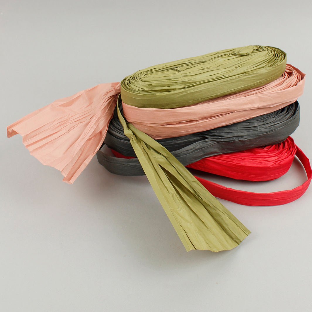 Paper Ribbons Package Green Tulip | Chunky Paper Ribbon | Paper Raffia | Plastic Free Ribbon