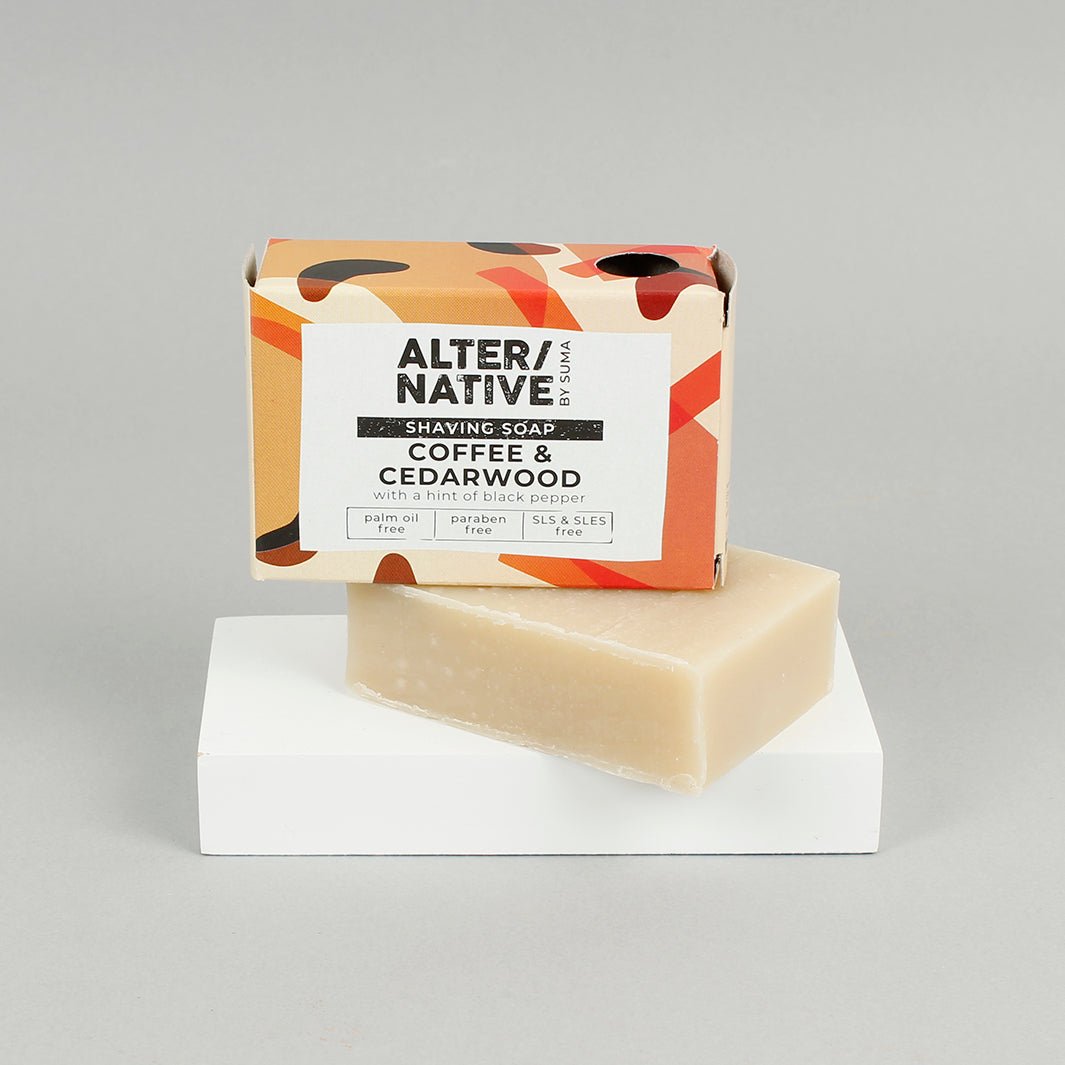 Coffee & Cedarwood Shaving Bar - Green Tulip