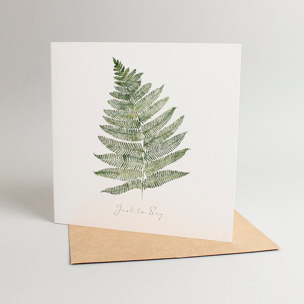 Fern 'Just To Say' Square Card - Green Tulip