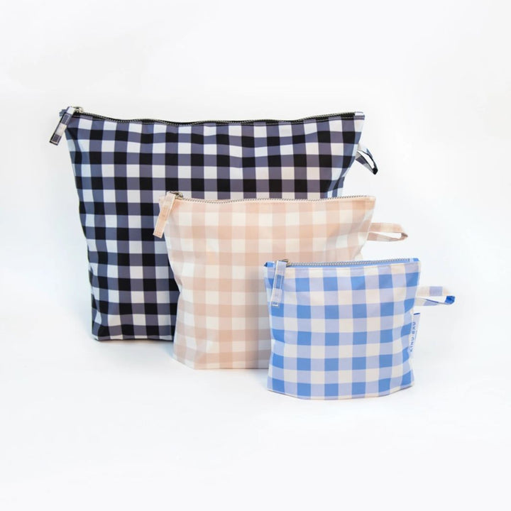 Set of 3 Pouches - Gingham