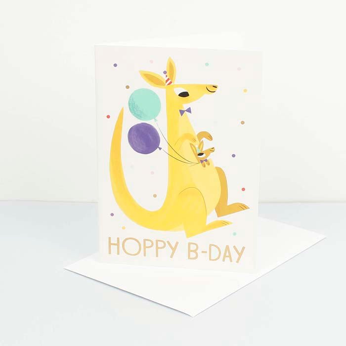 Hoppy B Day Kangaroo Card
