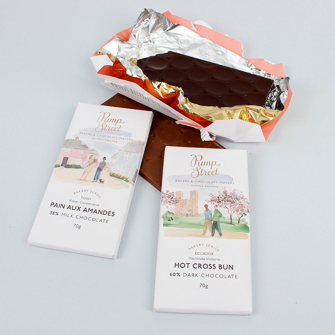 Hot Cross Bun 60% Dark Chocolate Bar - Green Tulip