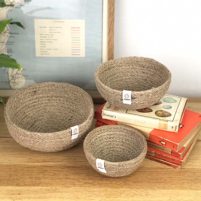 Jute Mini Bowl Set