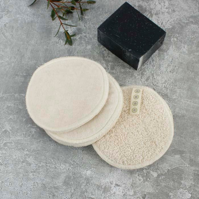 Large Organic Cotton Facial Pads Velvet Pack 5