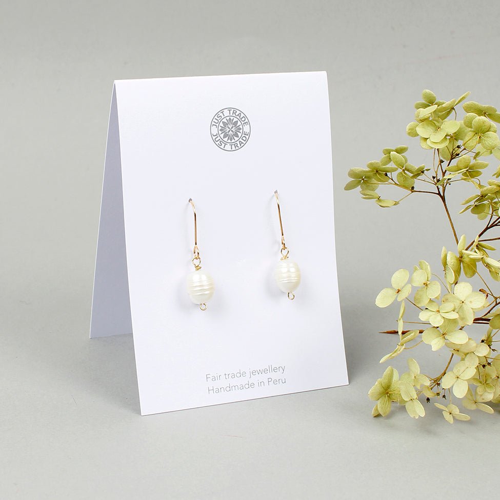 Large Pearl Drop Earrings