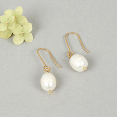 Large Pearl Drop Earrings